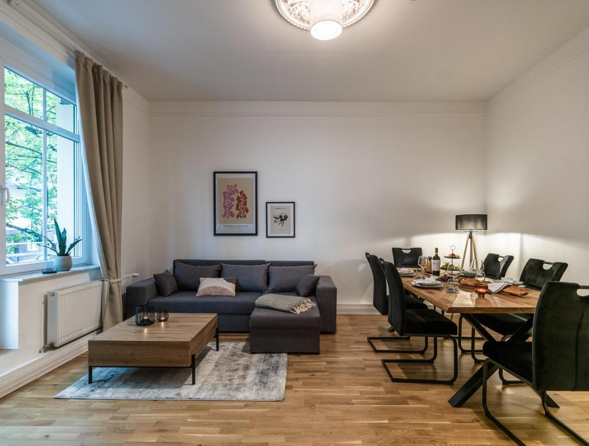 Hochwertige Altbauwohnung Im Modernen Stil In Wiesbaden - Kueche - Terrasse - Wlan - Zentral Exteriör bild