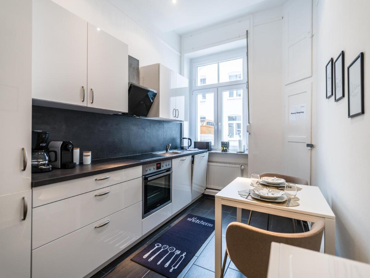 Hochwertige Altbauwohnung Im Modernen Stil In Wiesbaden - Kueche - Terrasse - Wlan - Zentral Exteriör bild