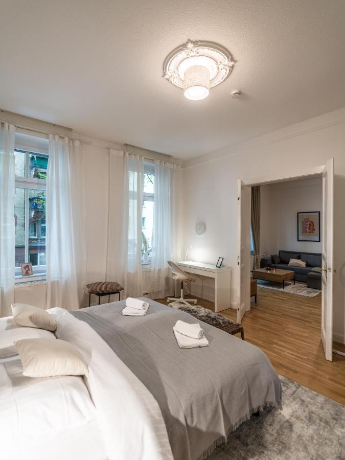Hochwertige Altbauwohnung Im Modernen Stil In Wiesbaden - Kueche - Terrasse - Wlan - Zentral Exteriör bild