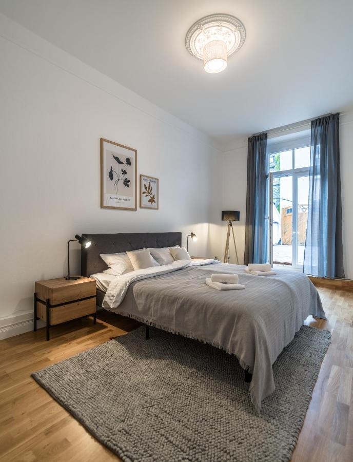 Hochwertige Altbauwohnung Im Modernen Stil In Wiesbaden - Kueche - Terrasse - Wlan - Zentral Exteriör bild